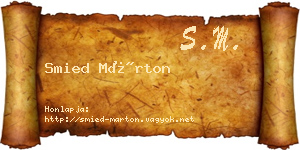 Smied Márton névjegykártya