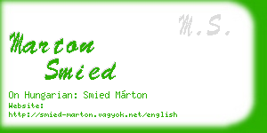 marton smied business card