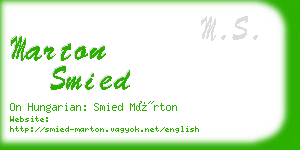 marton smied business card